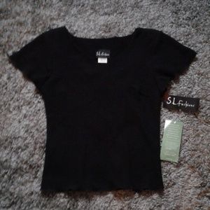 Black Blouse S L FASHIONS Zise 14